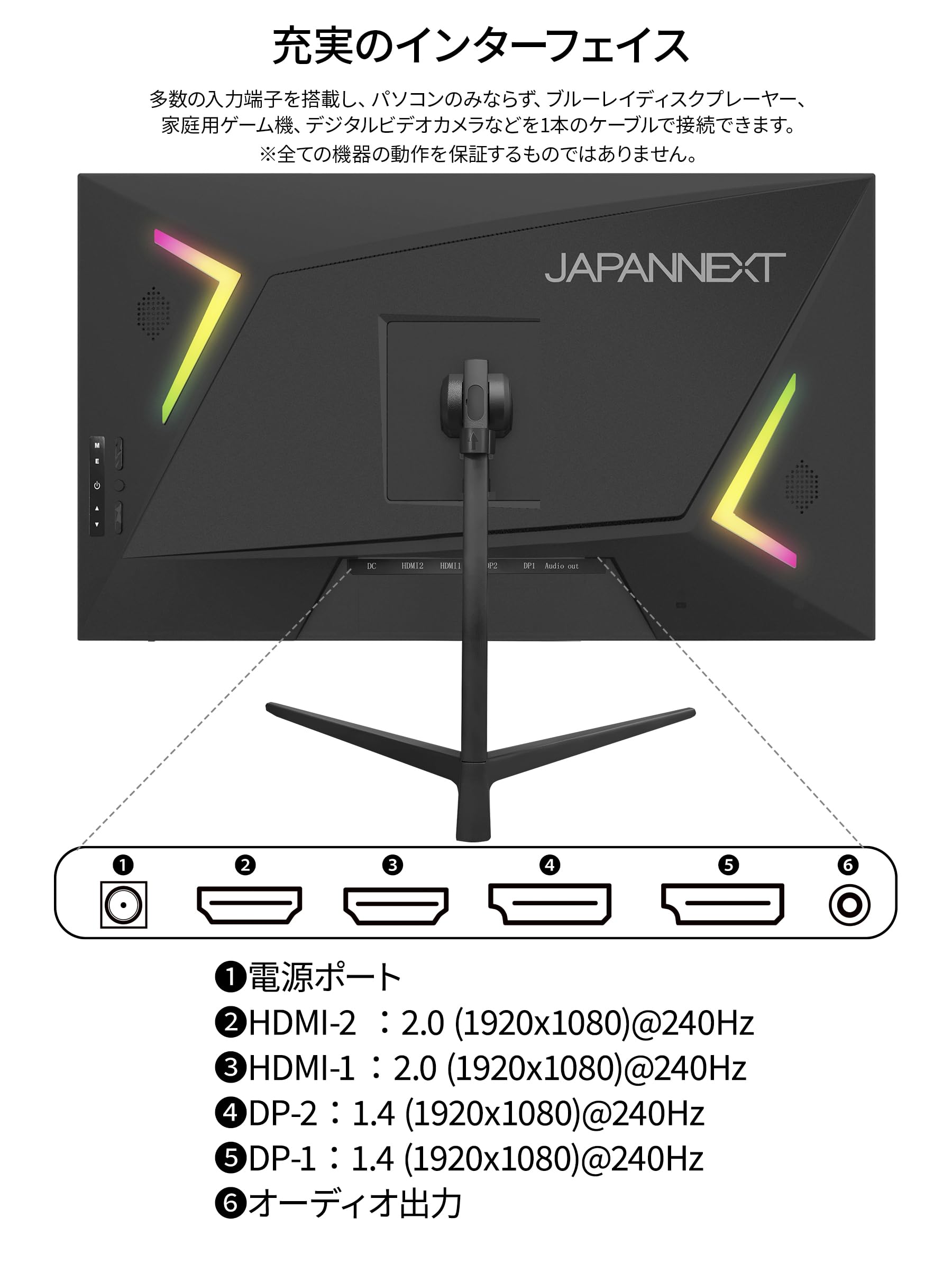 俺【良品】24.5型　240Hzモニター JAPANNEXT 24.5型IPS フルHDパネル搭載240Hz対応ゲーミング