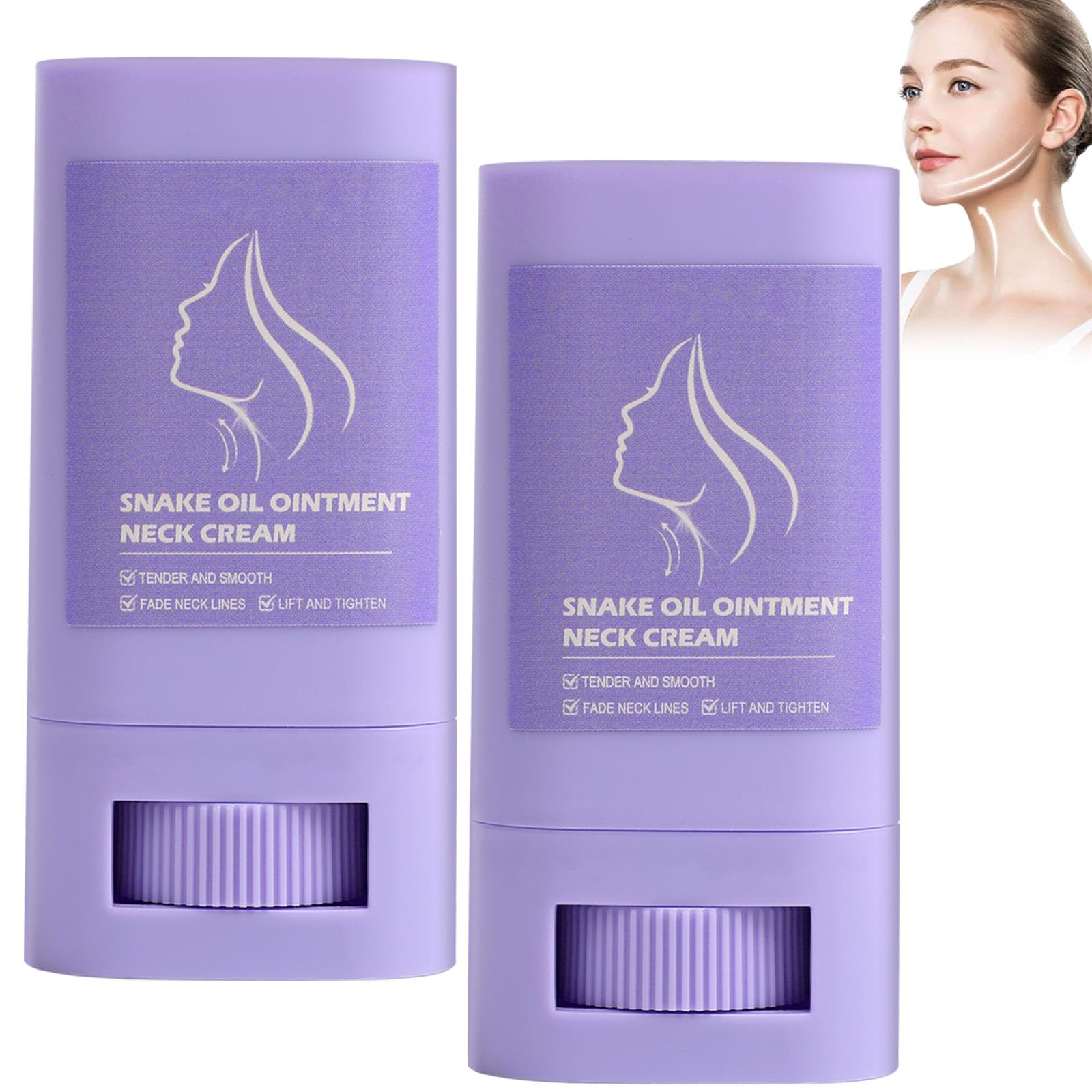 Traboto 2Pcs Samuwak Neck Care Stick, Samuwak Neck Care Cream Moisturizing and Smooth, Stick for All Skin Types