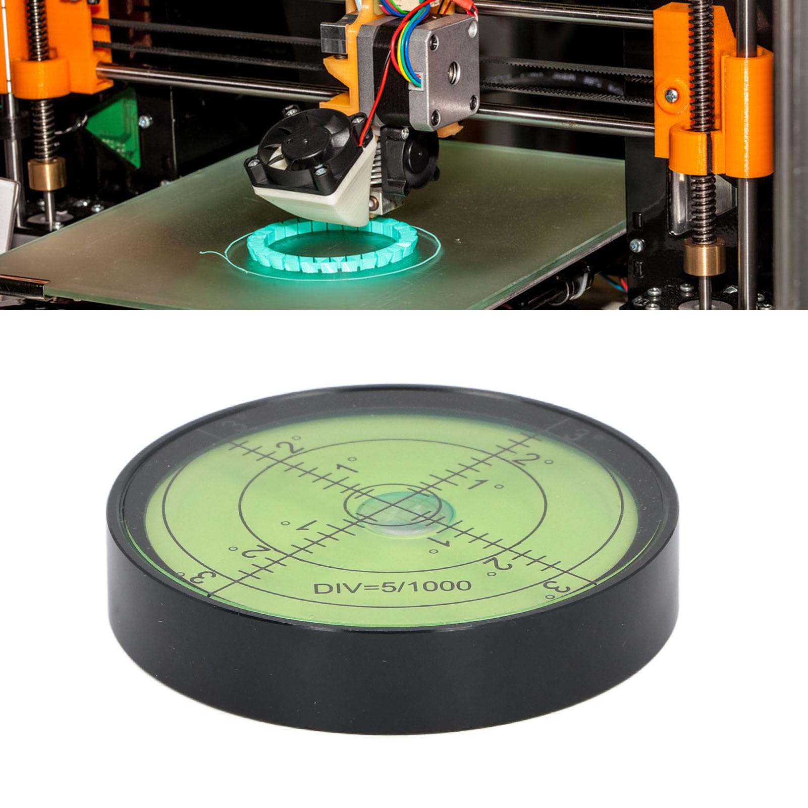 Livella a bolla circolare Livellatrice a sfera orizzontale luminosa in lega di alluminio ad alta precisione per treppiede per fotocamera 60 x 12 mm