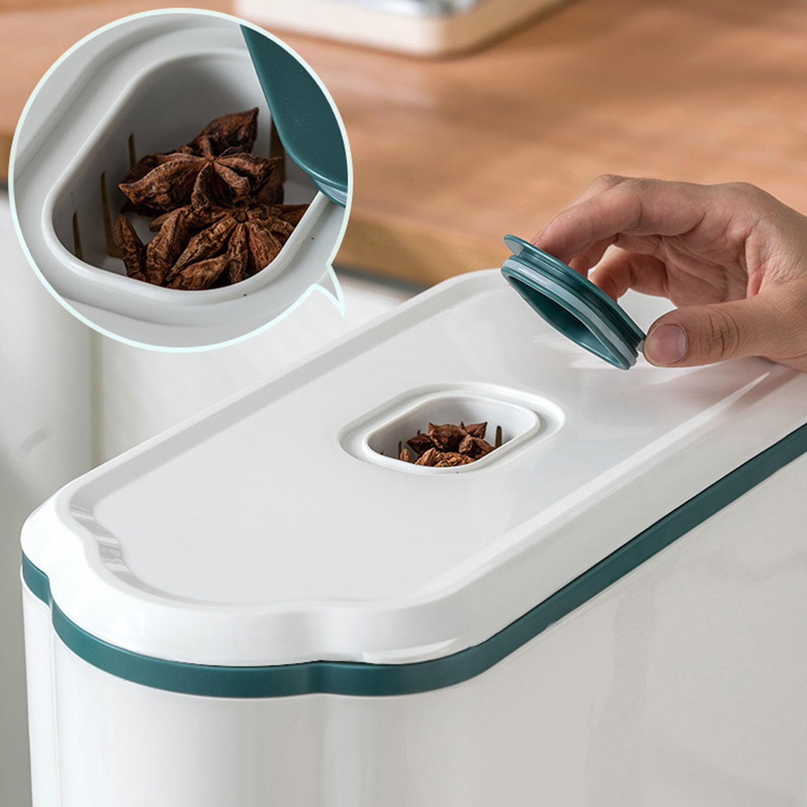 Conteneur De Riz VEVOR 20 L En Plastique, Boîte Hermétique Alimentaire Avec Roulettes Et Tasse à Mesurer, Rangement Pour Animaux | Leroy Merlin