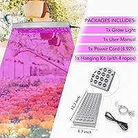 Vista 7 de Juhefa Luces LED de crecimiento, lámpara de cultivo de espectro completo con luces LED IR y UV para plantas de interior, micro verdes, clones
