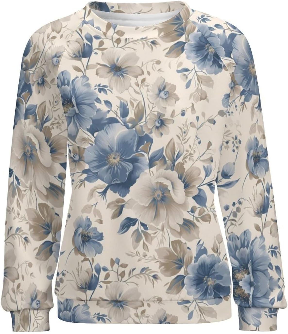 Womens Floral Sweatshirts 3D Graphic Printed Long Sleeve Pullover Shirts Y2K Trendy Tunic Tops for Girls - Image 4