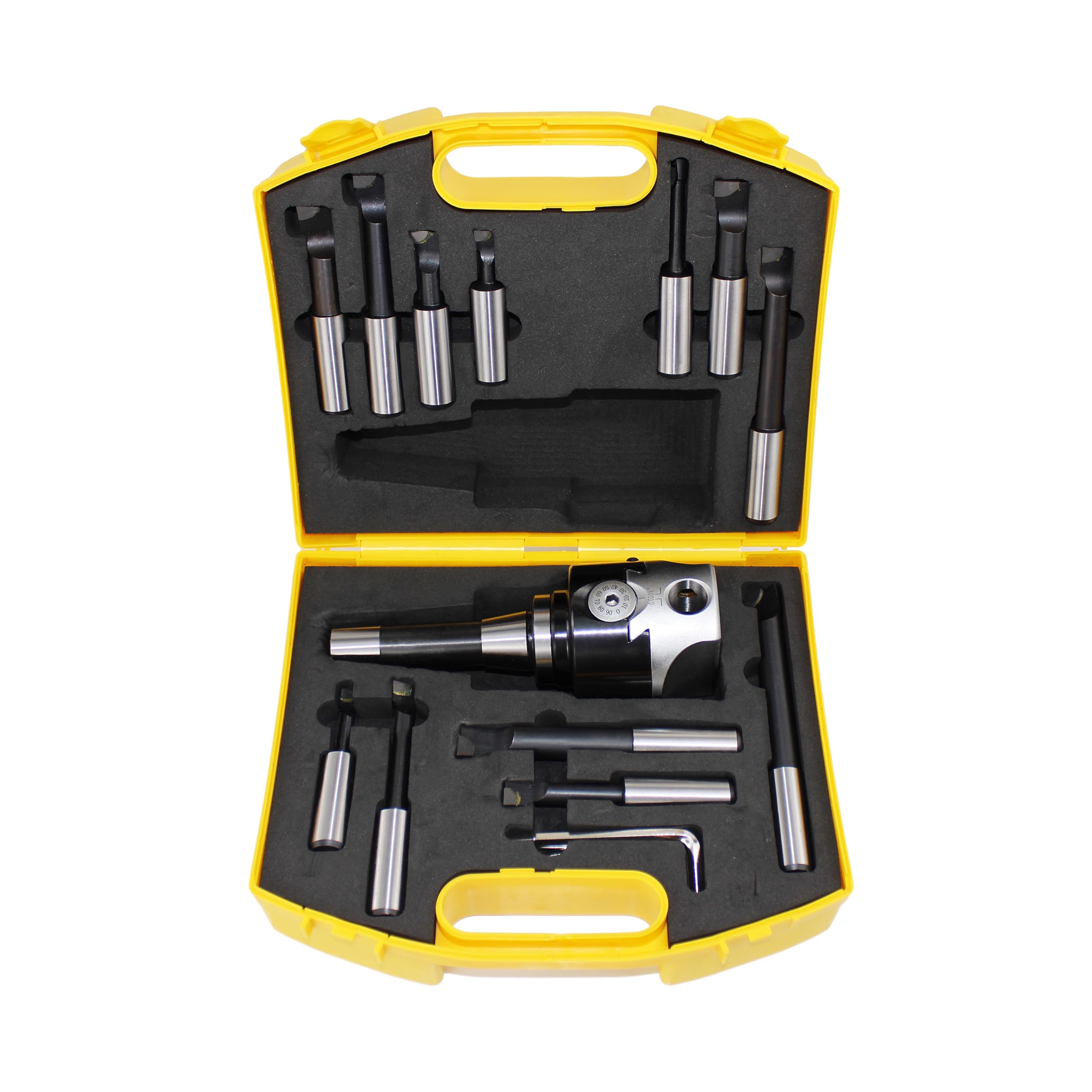 HFS(R) Boring Head R8 Shank Boring Set 3" Head 3/4" Carbide Boring Bar Set 12pcs for Milling