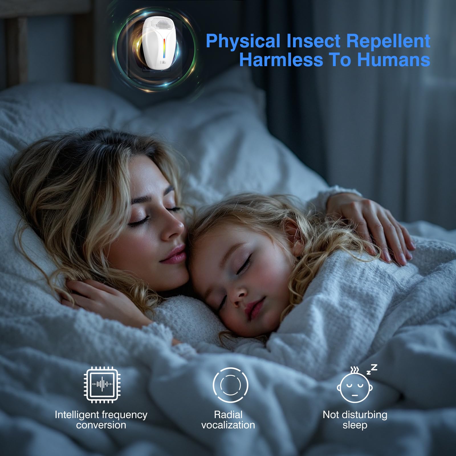 Repellente ultrasonico per parassiti repellente per interni per scarafaggi, roditori, topi, insetti, zanzare, ragni, formiche, controllo dei parassiti con spina elettronica, commutazione 3