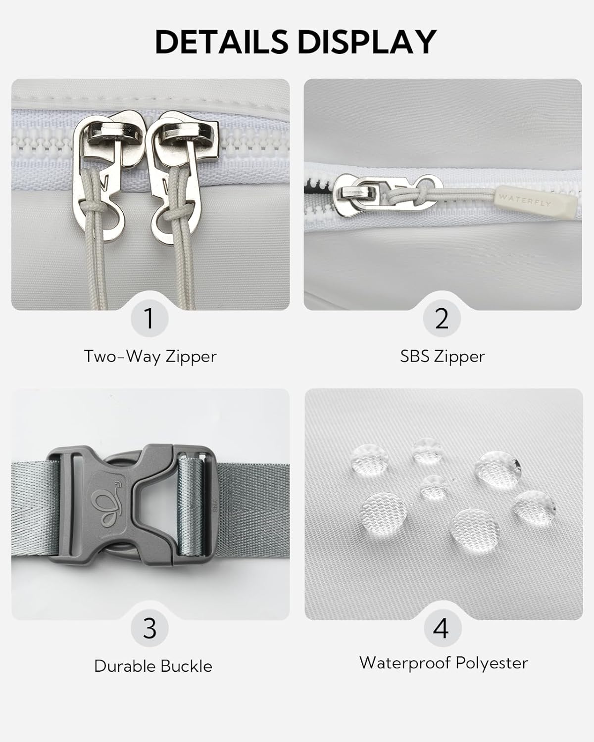 WATERFLY Waist Packs Fanny Pack: Small Fashion Belt Bag Casual Waist Bag for Women Men Hip Pack for Walking Hiking Everywhere - Image 6