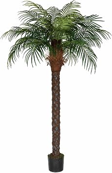 8ft Phoenix Date Silk Palm Tree w/Pot -Green