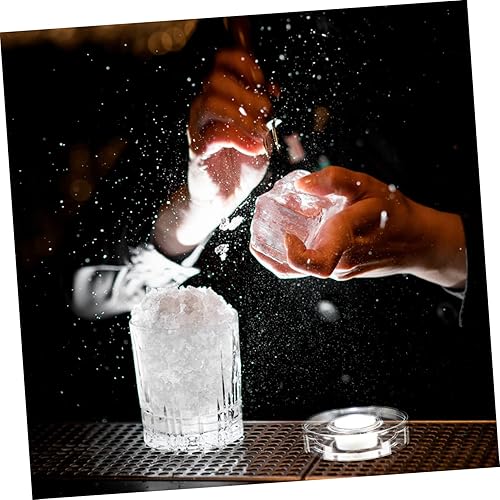 Miniatura 7 de HOMSFOU 2 unids Soporte de lámpara giratorio Soporte LED base de luz acrílica LED Soporte de vidrio Base de luz LED recargable Pantalla de cristal