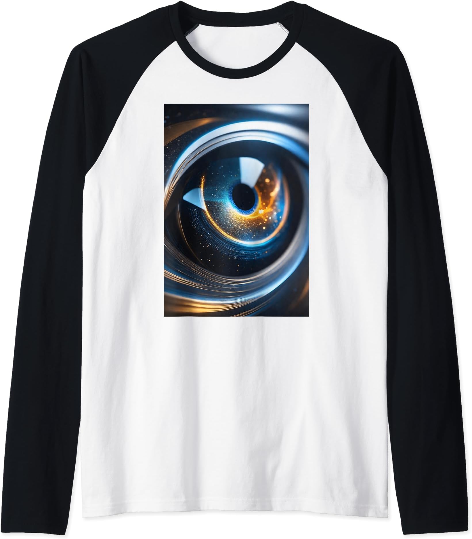 Cosmic Visitations - Watching Eye Surreal GraphicsCosmic Distant Space Trippy Eye Spacedust Cosmic Design Raglan Baseball Tee