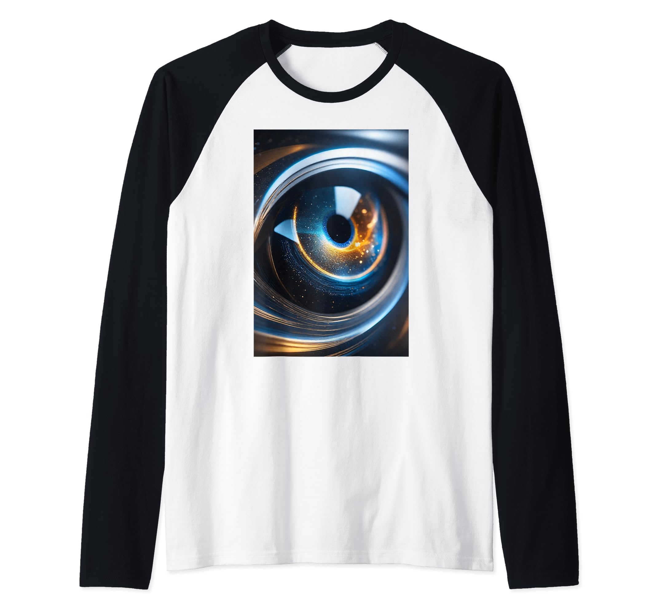 Cosmic Visitations - Watching Eye Surreal GraphicsCosmic Distant Space Trippy Eye Spacedust Cosmic Design Raglan Baseball Tee