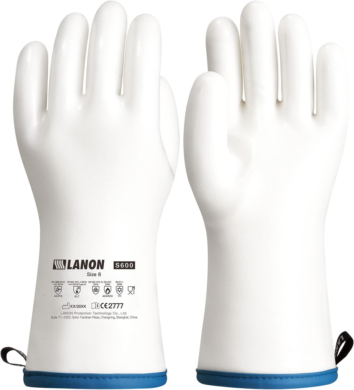 - LANON Liquid Silicone Gloves, Heat Resistant Oven Gloves with Fingers, Food Grade, Waterproof, White, Large