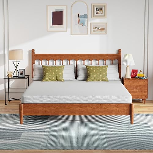 Miniatura 21 de PayLessHere - Colchón de espuma viscoelástica de 8 pulgadas con gel de enfriamiento infundido con té verde, certificado CertiPUR-US, colchón