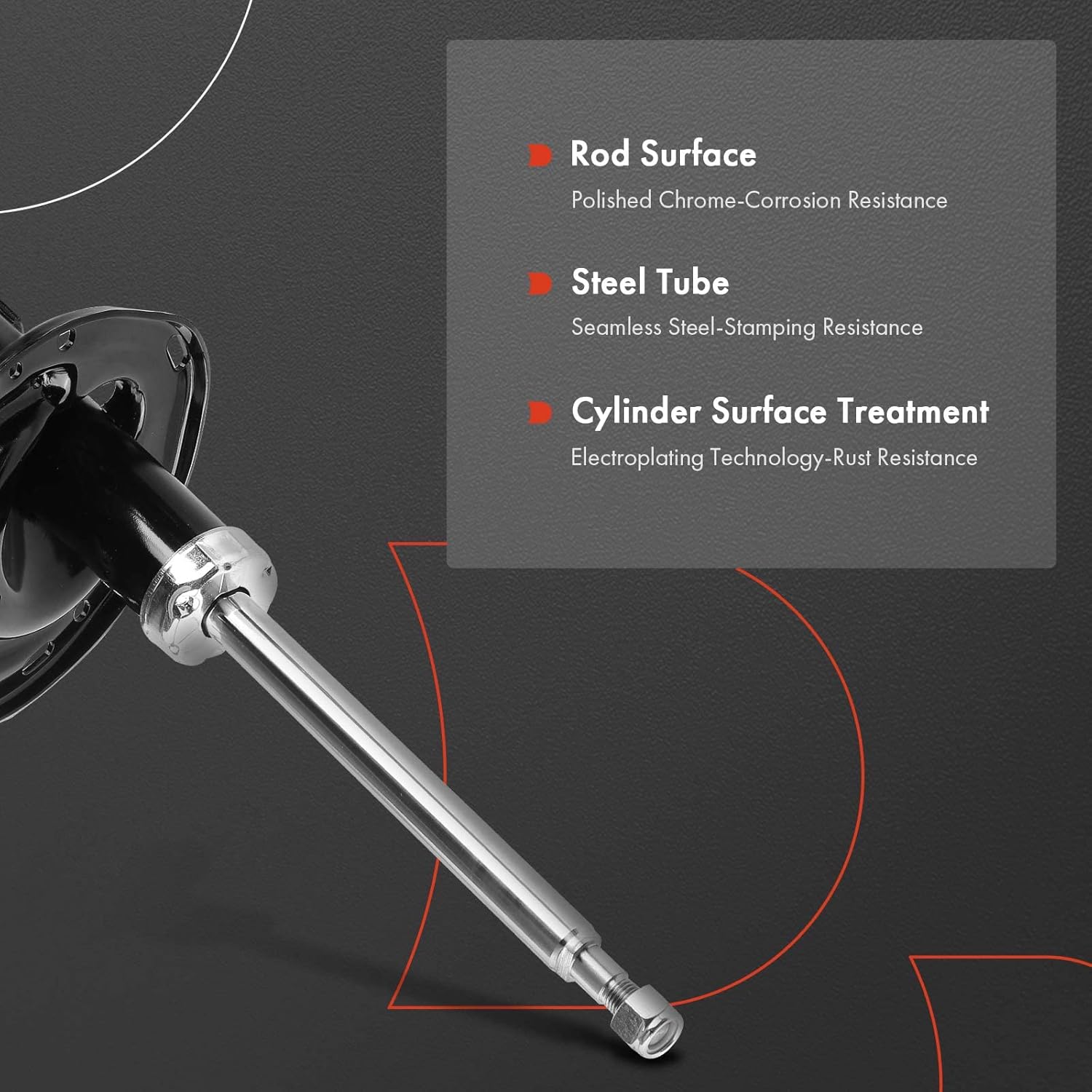 A-Premium Front Pair (2) Strut Assembly Compatible with Toyota Sienna 2007 2008 2009 2010, Driver and Passenger Side, FWD