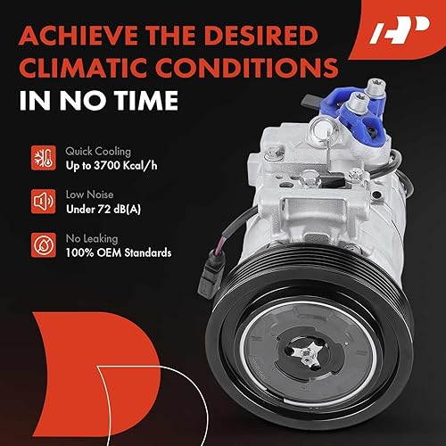 Miniatura 7 de A-Premium Compresor de aire acondicionado de CA con embrague compatible con Audi A6 2006-2011, A6 Quattro, Q5 2009-2012, S4 S5 3.0L 2010-2012