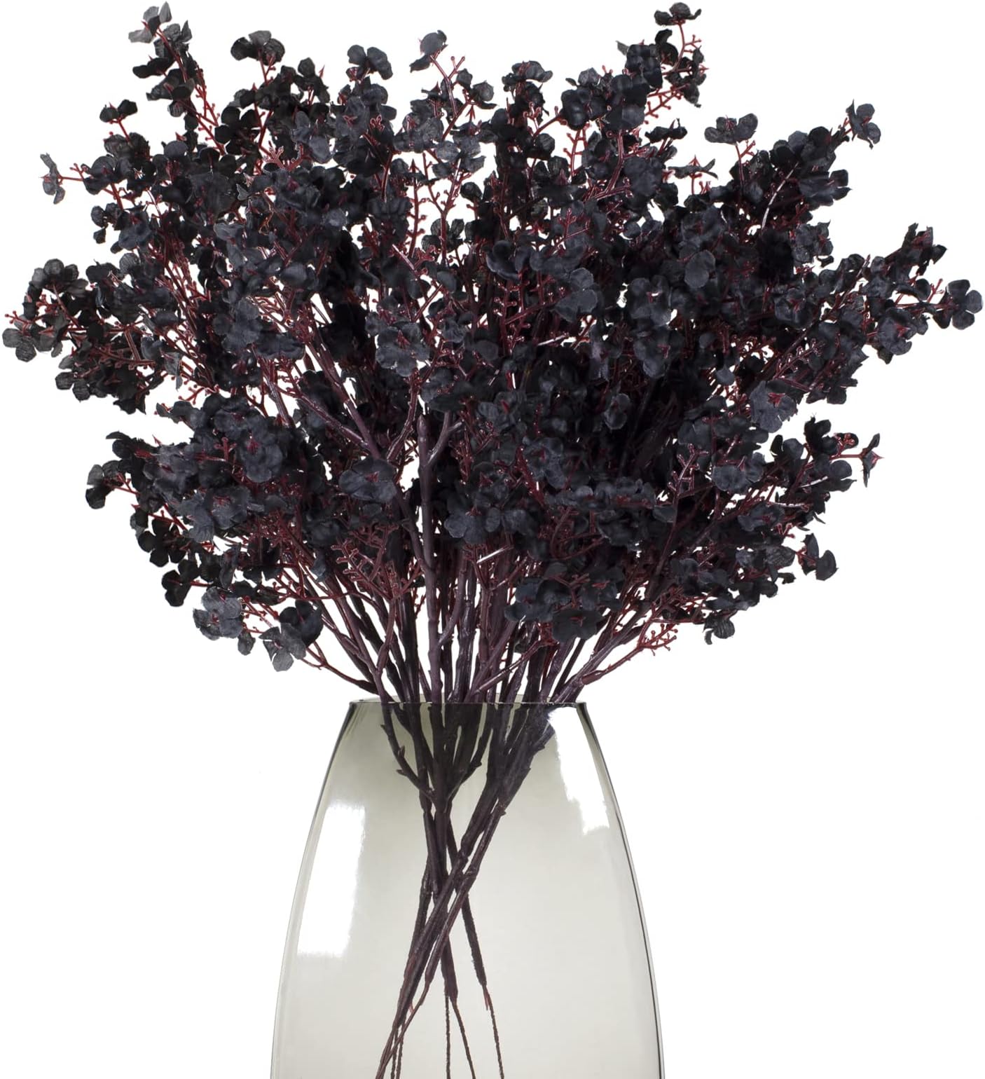 maoodoo Babys Breath 8 Bundle Real Touch Artificial Flowers Fake Silk Flower Gypsophila Wedding Party Decoration Home Decor(Black)