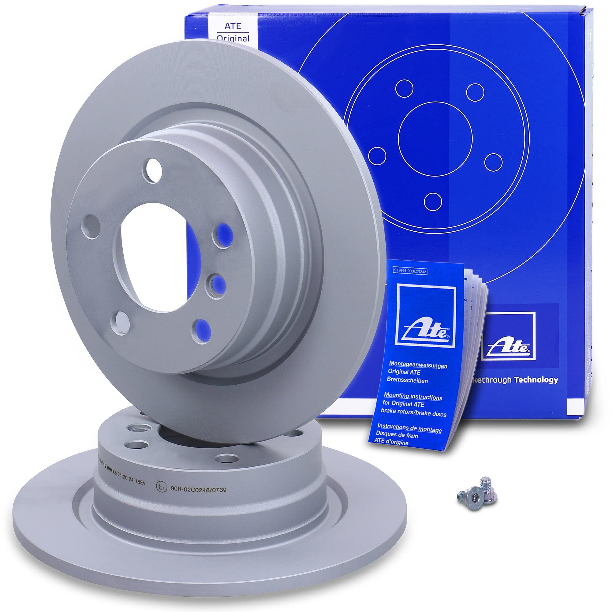 ATE Set di freni asse posteriore +dischi freno posteriori ¯ 290mm completi e pastiglie freno posteriori Compatibile con BMW Serie 1 (F20), Serie 1 (F21), Serie 2 Cabrio (F23), Serie 2 CoupŽ (F22, F87)