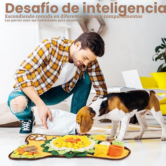 Foto 5 de 7 de MXTIMWAN Alfombra olfativa para Perros, Juguetes interactivos, Alfombra olfativa para Perros y
