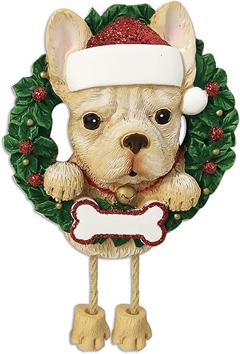 Miniatura 2 de Elfos - Adornos de Navidad personalizados para perros, corona de bulldog francés y adorno para la primera Navidad de los amantes de los perros