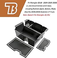 Vista 5 de TACOBRO Organizador de consola central compatible con accesorios Jeep Wrangler JL y JLU 2018 2019-2024 2025 2026, Gladiator JT Truck 2020 2021 2022