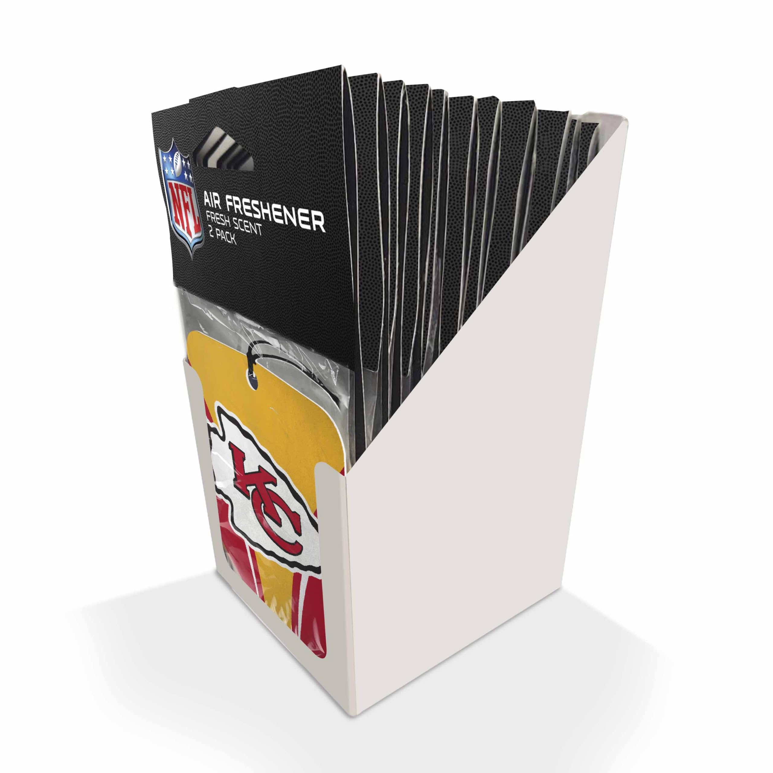 NFL - Kansas City Chiefs 12 Air Freshener 2pks | Red | 2.75” x 3.5” | Primary Logo