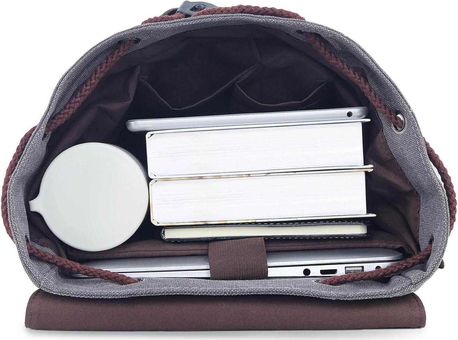 Roffatide Anime Demon Slayer Backpack Canvas Schoolbag Printed Flap Backpack Laptop Back Pack