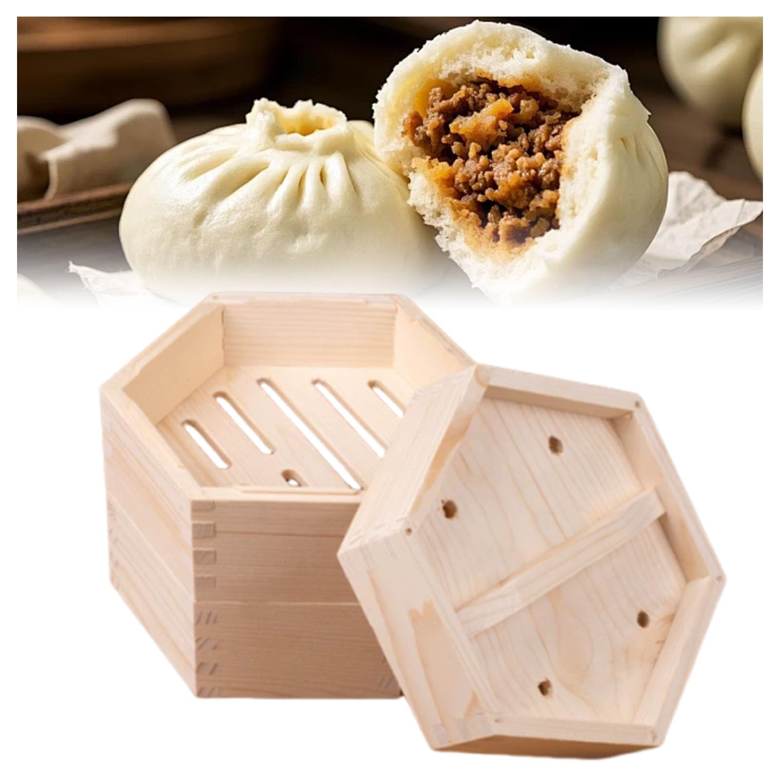 Vaporizador de madera tradicional multiusos con estructura reforzada de dos niveles