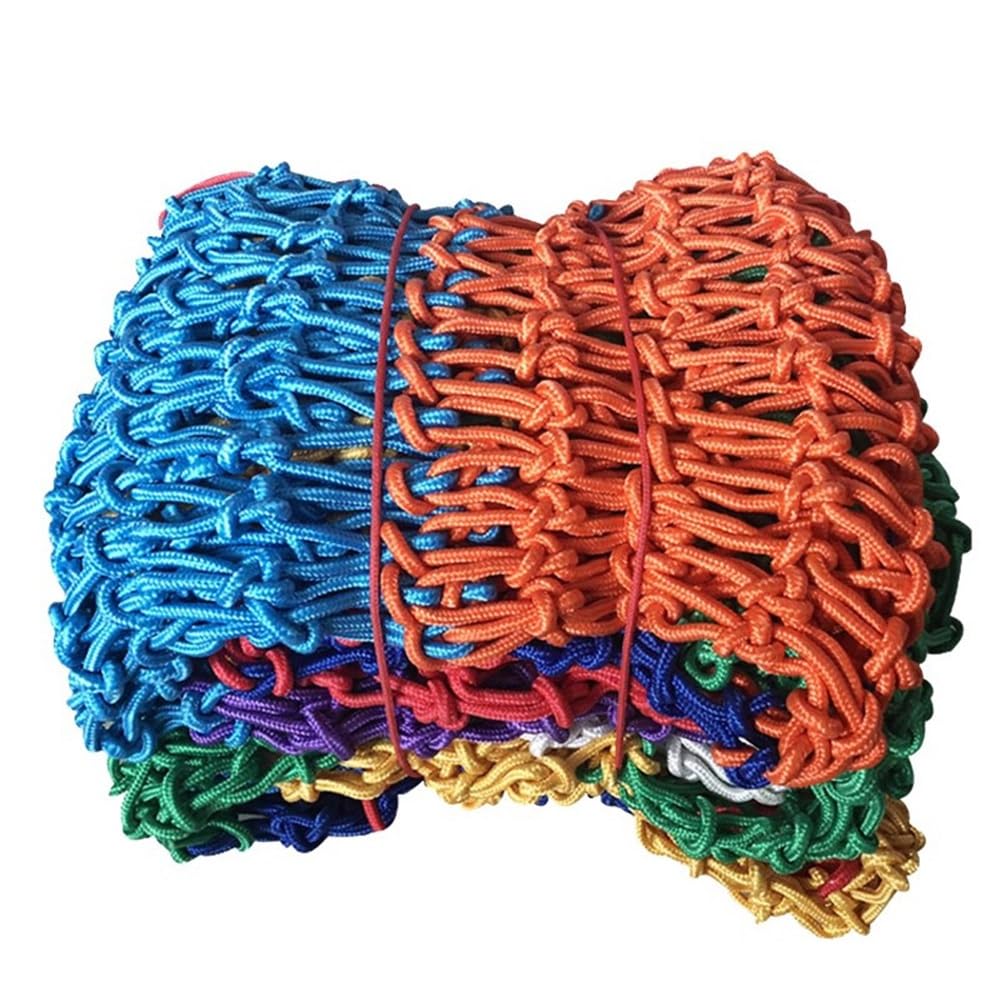 Filet de sécurité pour aire de jeux – Filet d'escalade robuste pour enfants, filet multicolore d'extérieur pour cabane dans les arbres, jardin, salle de sport et balançoire | Échelle en corde de polye