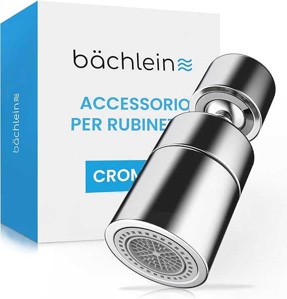 Bächlein Rompigetto universale per rubinetti da cucina, con due tipi di getti, girevole, cromato - 1
