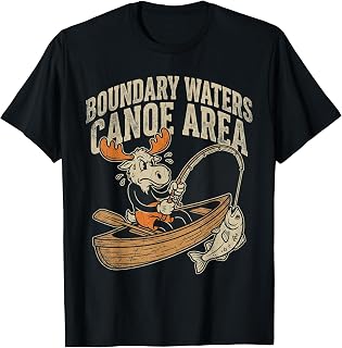 Boundary Waters Canoe Area Moose Kayak Fishing Minnesota T-Shirt