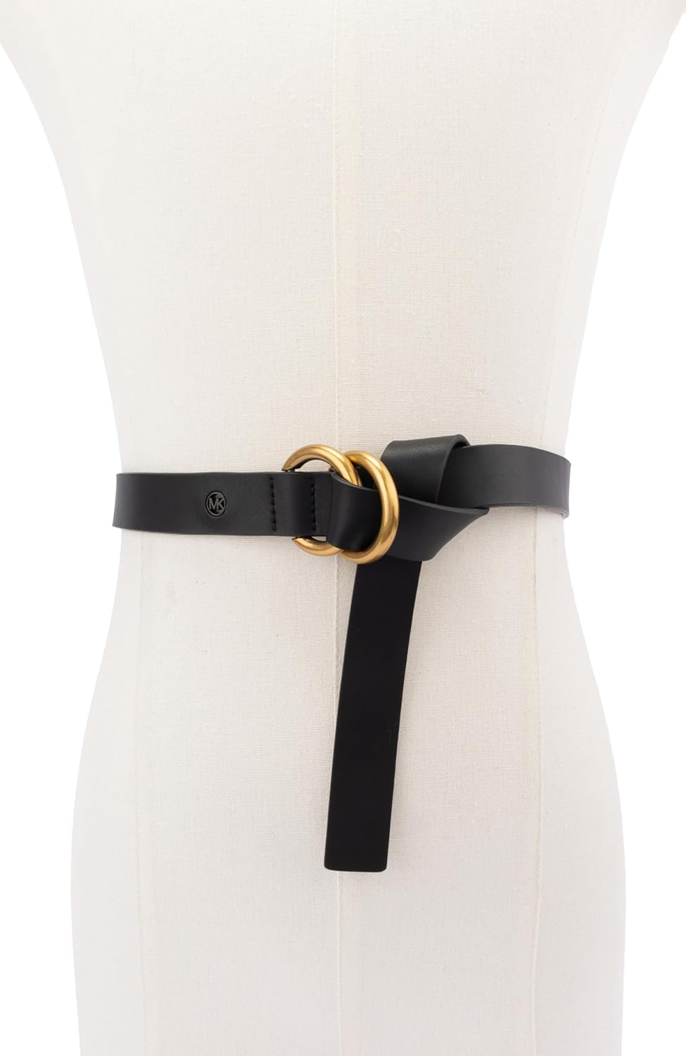 Michael Kors Womens 1 Inch Double Ring Leather Belt, Fashion Accessory for Everyday Wear