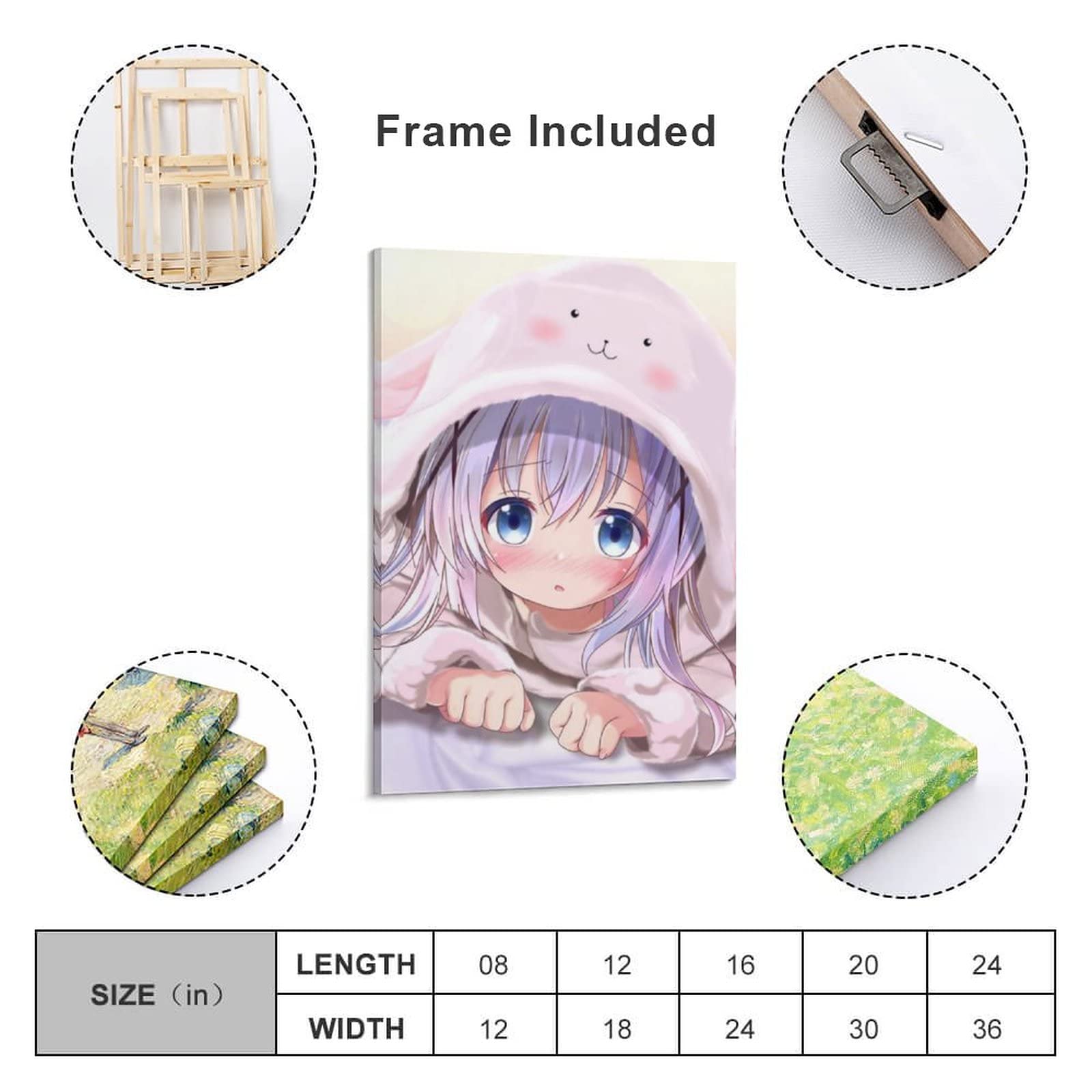 Amazon.co.jp: 絵画 ごちうさ チノ ポスター プリントアート 背景壁