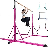 Vista 1 de Gymnastics Bar, 5'10” Base length 45" to 71" Adjustable Horizontal Bar for Serious Training, 500 LBS Capacity, Professional Home Gym Equipment with