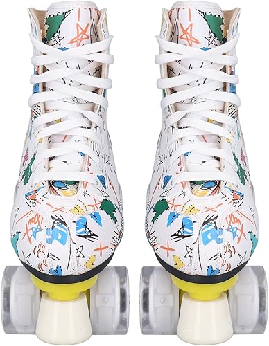 Miniatura 2 de Patines para niños y adultos - Patines de doble fila para hombres y mujeres, color blanco