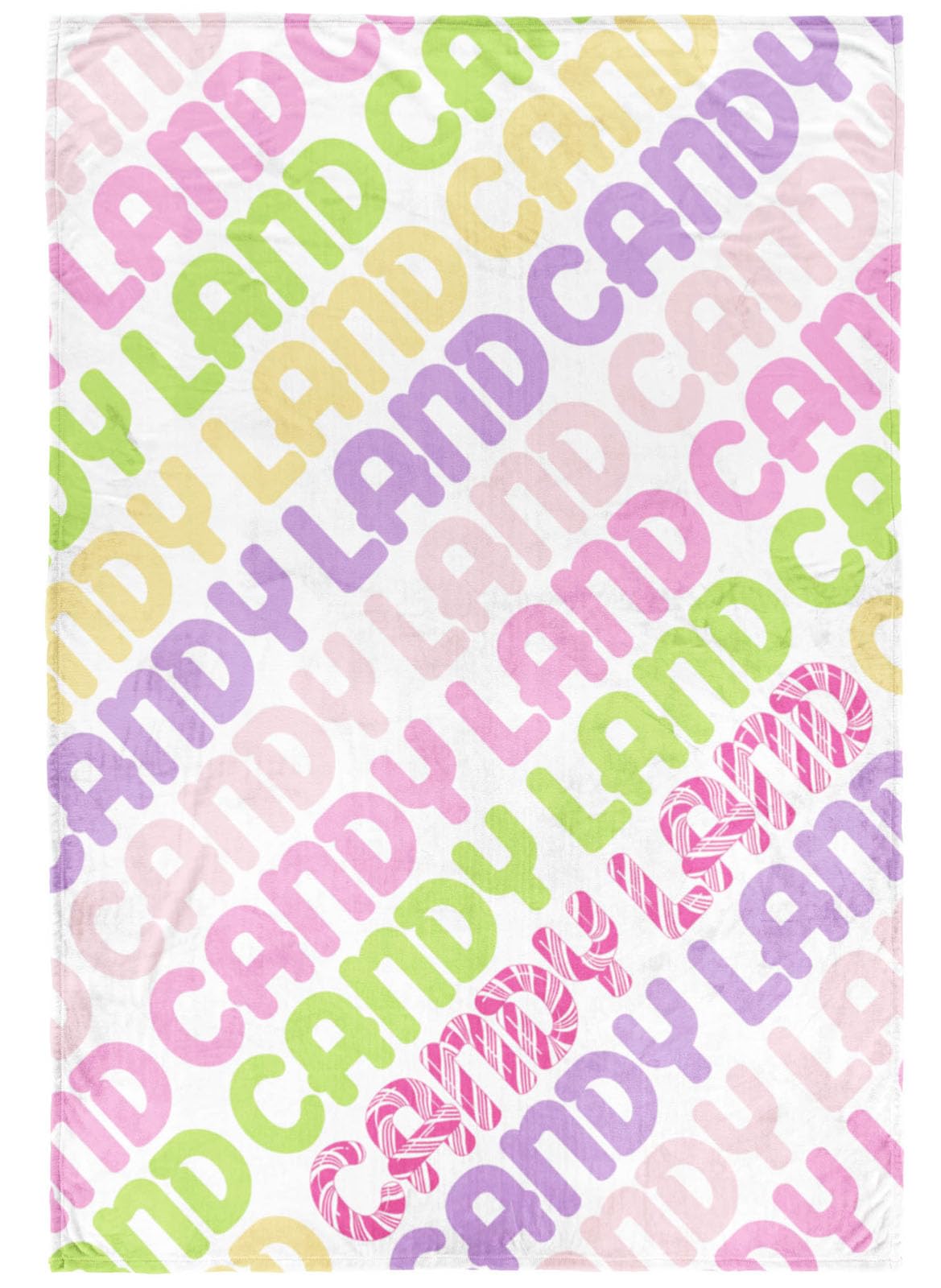 Couverture en peluche Candyland 127x178 cm en polaire legere pour lit enfant