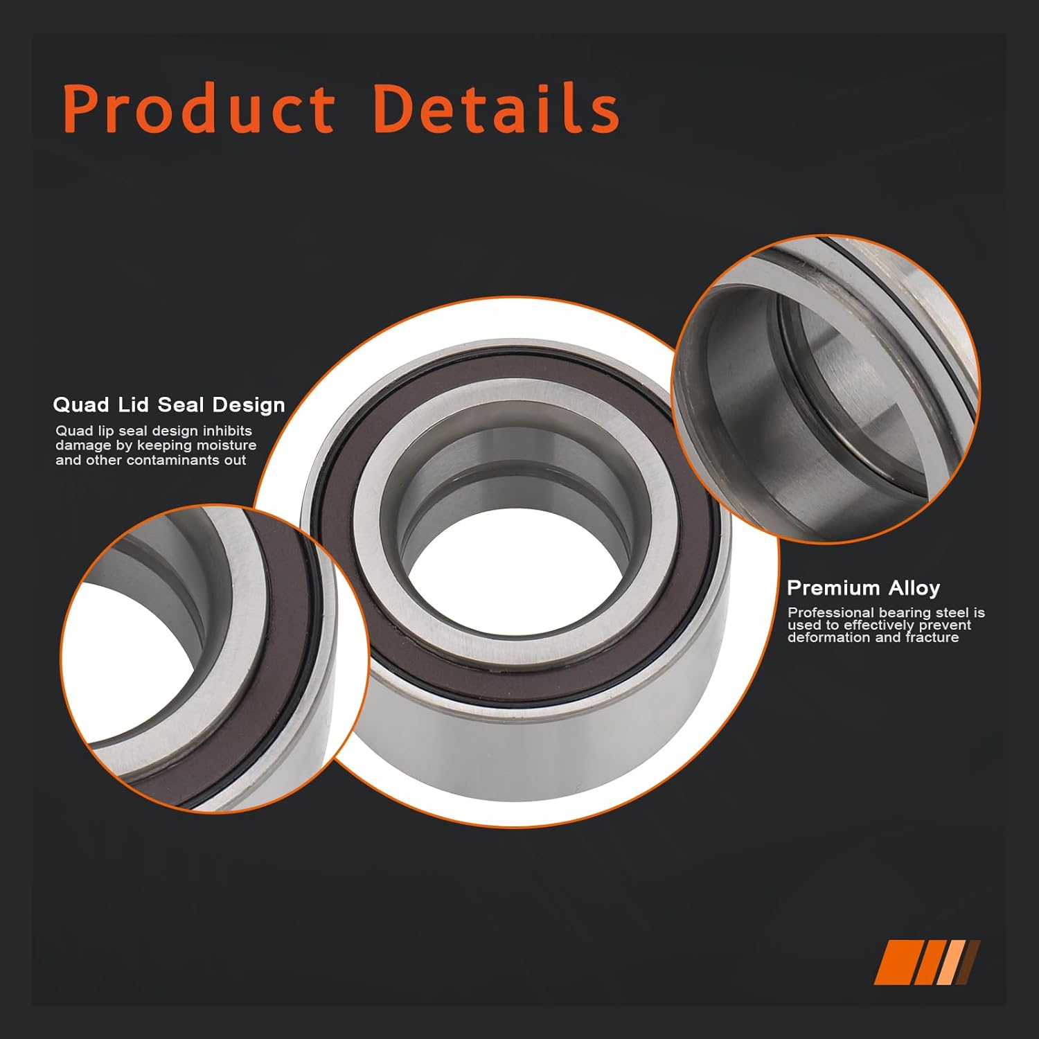 (Pair) DRIVESTAR 510104 Front Driver and Passenger Side Wheel Hub Bearing 2009-12 for Honda Fit, 2014-20 for Honda Fit, 2011-16 for Honda CR-Z, 2013 for Honda Fit [Sport/DX/LX/Base - SubModels ONLY]