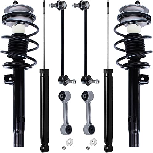 Miniatura 346 de Detroit Axle - Kit de puntales delanteros de 6 piezas para Chevrolet Aveo Aveo5 Pontiac G3 Wave, barra estabilizadora, varillas de acoplamiento