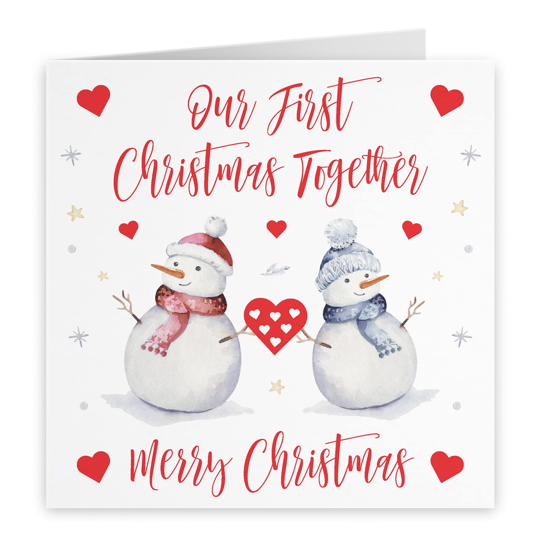 Hunts England, Our First Christmas Together Christmas Card, Our First Christmas Together, Merry Christmas, Snowman Collection - Image 2