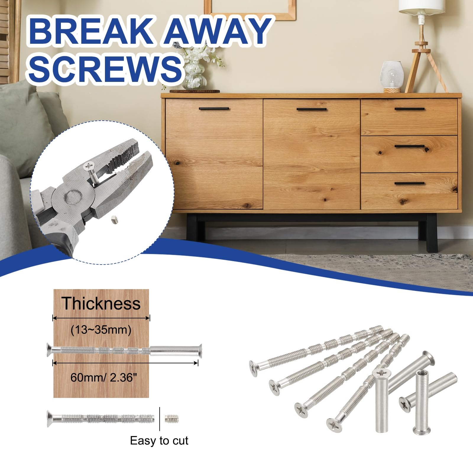 PATIKIL Door Handle Screws M4x60 - Image 4