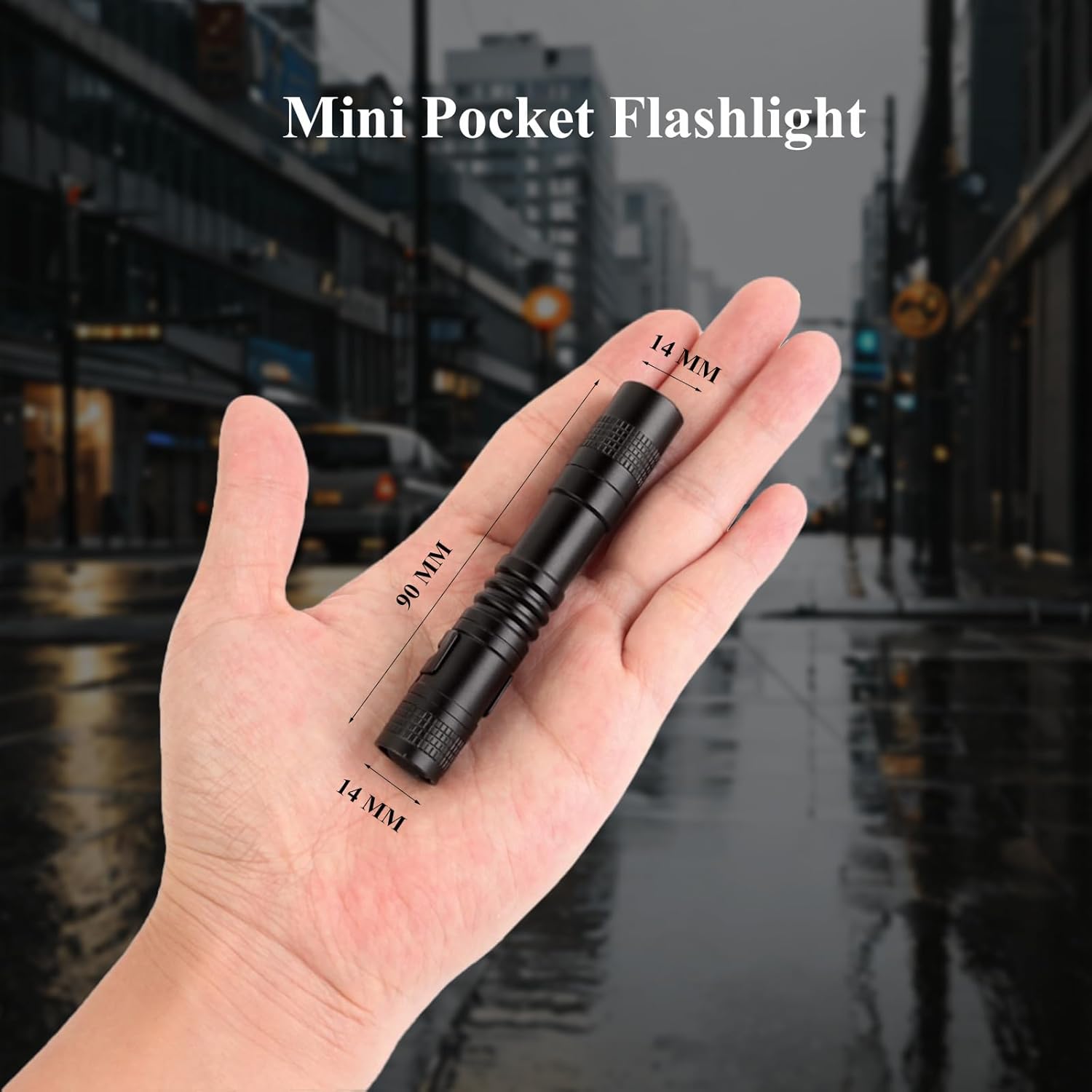 Mini Flashlight, 16 Pack Pocket Flashlight, Small Pen Light Flashlights with Clip, AAA Battery Powered Portable Pen Flashlights Ideal for Emergency Repair Camping and Outdoor Use White Light