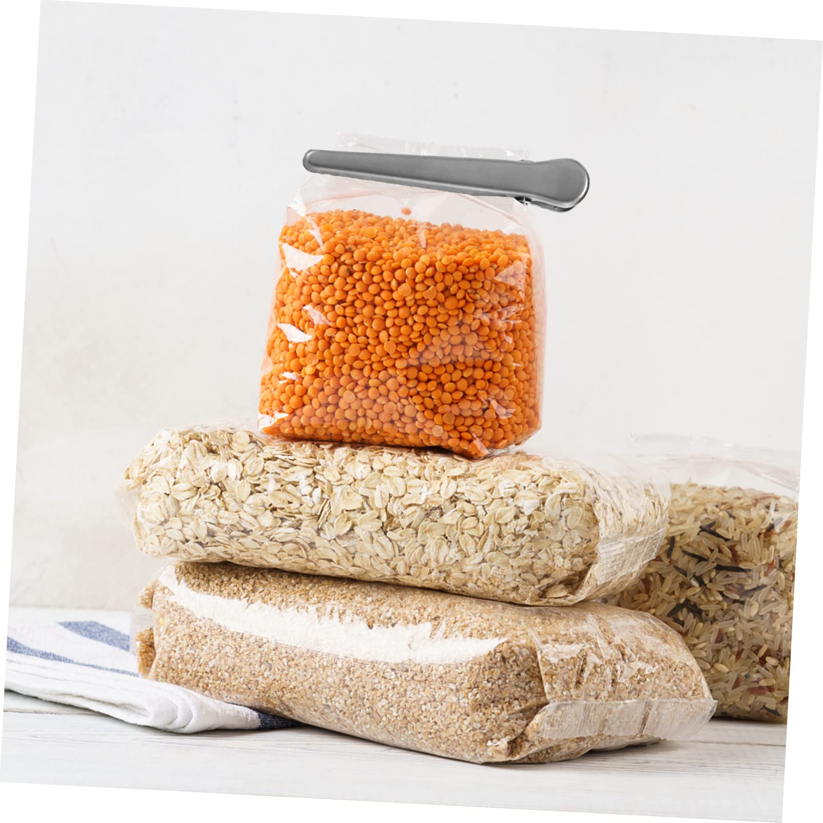 Tofficu 4 Sätze Teiliges Bag Clips Für Snacks Und Lebensmittel Starke Versiegelung Mit Zwei Clipgrößen Langlebig Und Rostfrei Einsetzbar Als Verschlussclips Für Beutel Und 10 Stück * 4