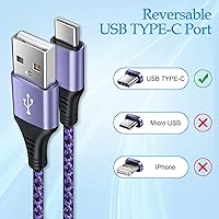 Vista 4 de Paquete de 2 cables USB tipo C de carga rápida para Google Pixel 6, cable de carga tipo C para Google Pixel 8 Pro/8/7a/7 Pro/6a/5a/4a/5; Samsung
