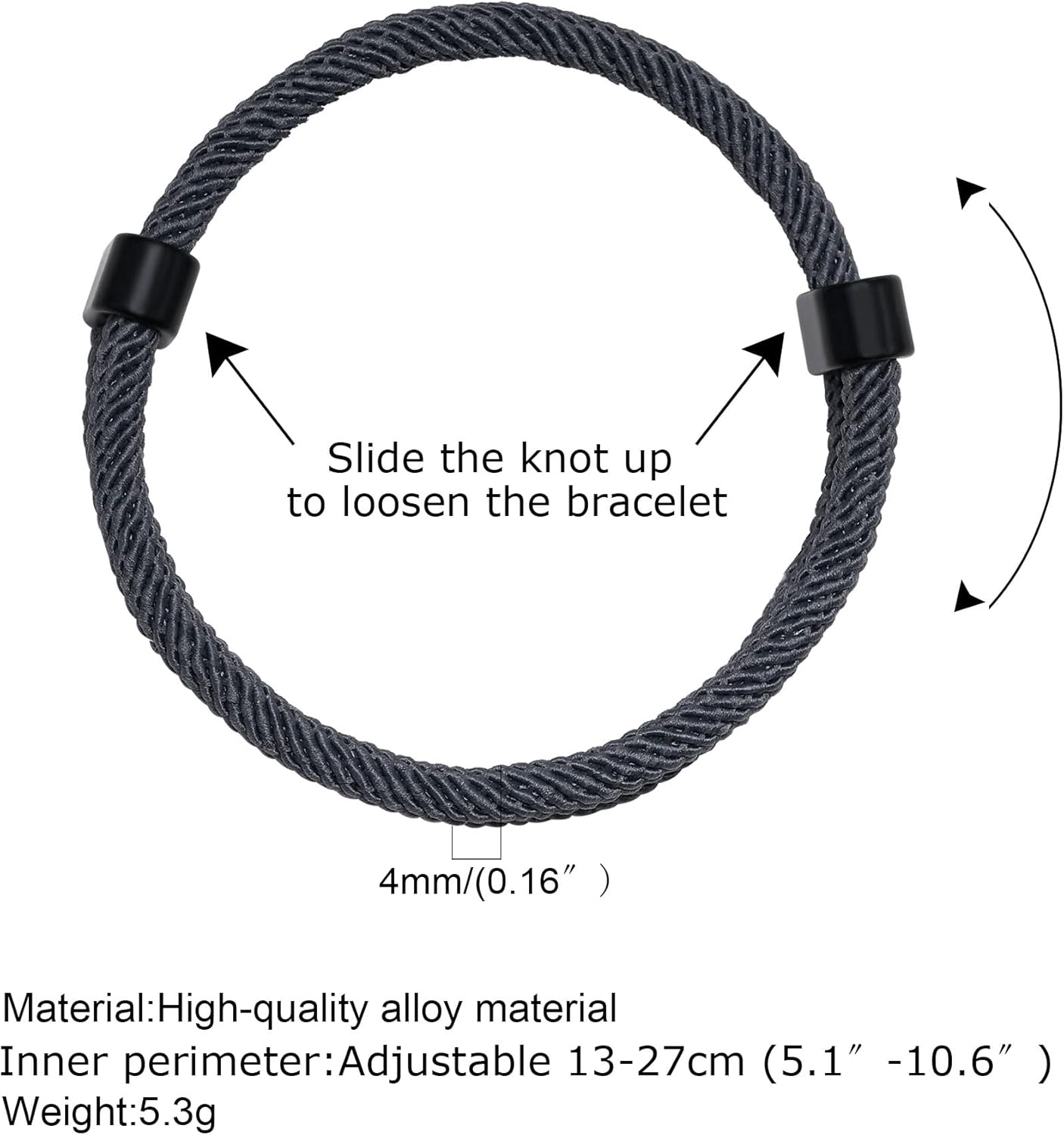 TempBeau Nautical Braided Rope Bracelets Set - 6 Pcs Adjustable Braided Cord Bracelet, Handmade Navy Marine String Bracelet with Metal Knot, Men Women Braided Bracelets Gifts - Image 7