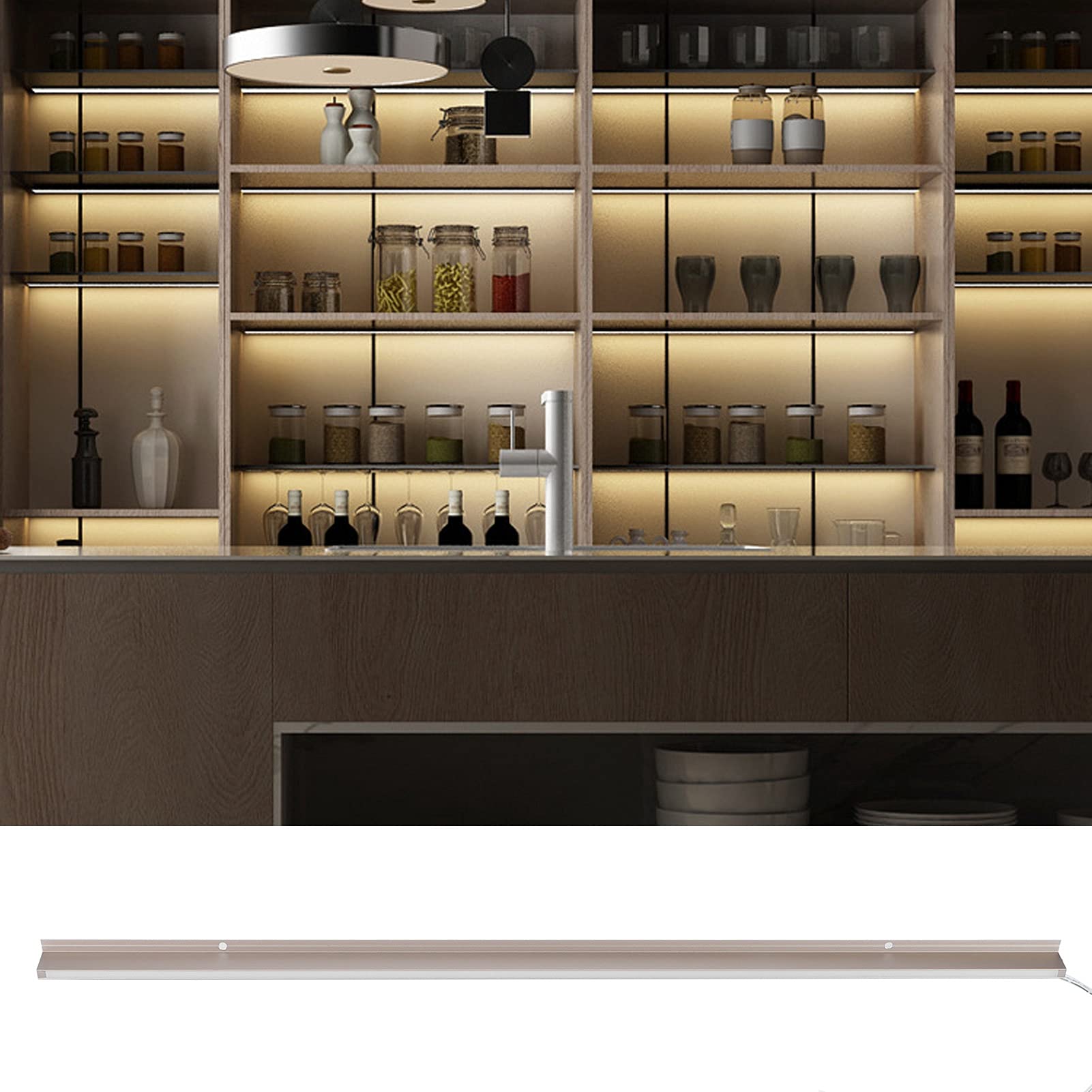 Barra de Luz Debajo del Gabinete de 60 Cm, Diseño Ultrafino