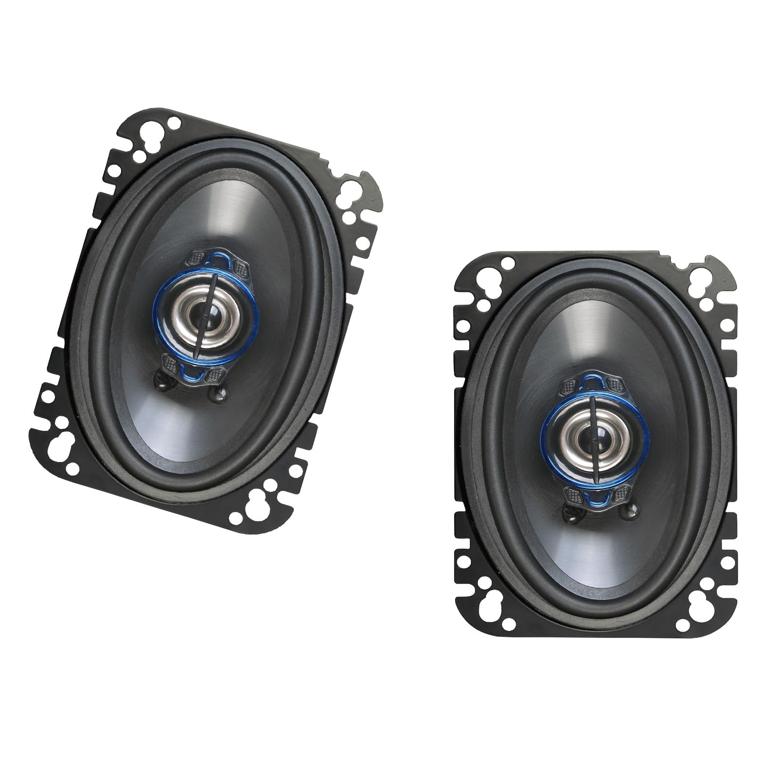 THE WHITE SHOP 2 Pcs cx1746 4x6-Inch Coaxial Speakers, 4-Ohm Coaxial Car Loudspeakers