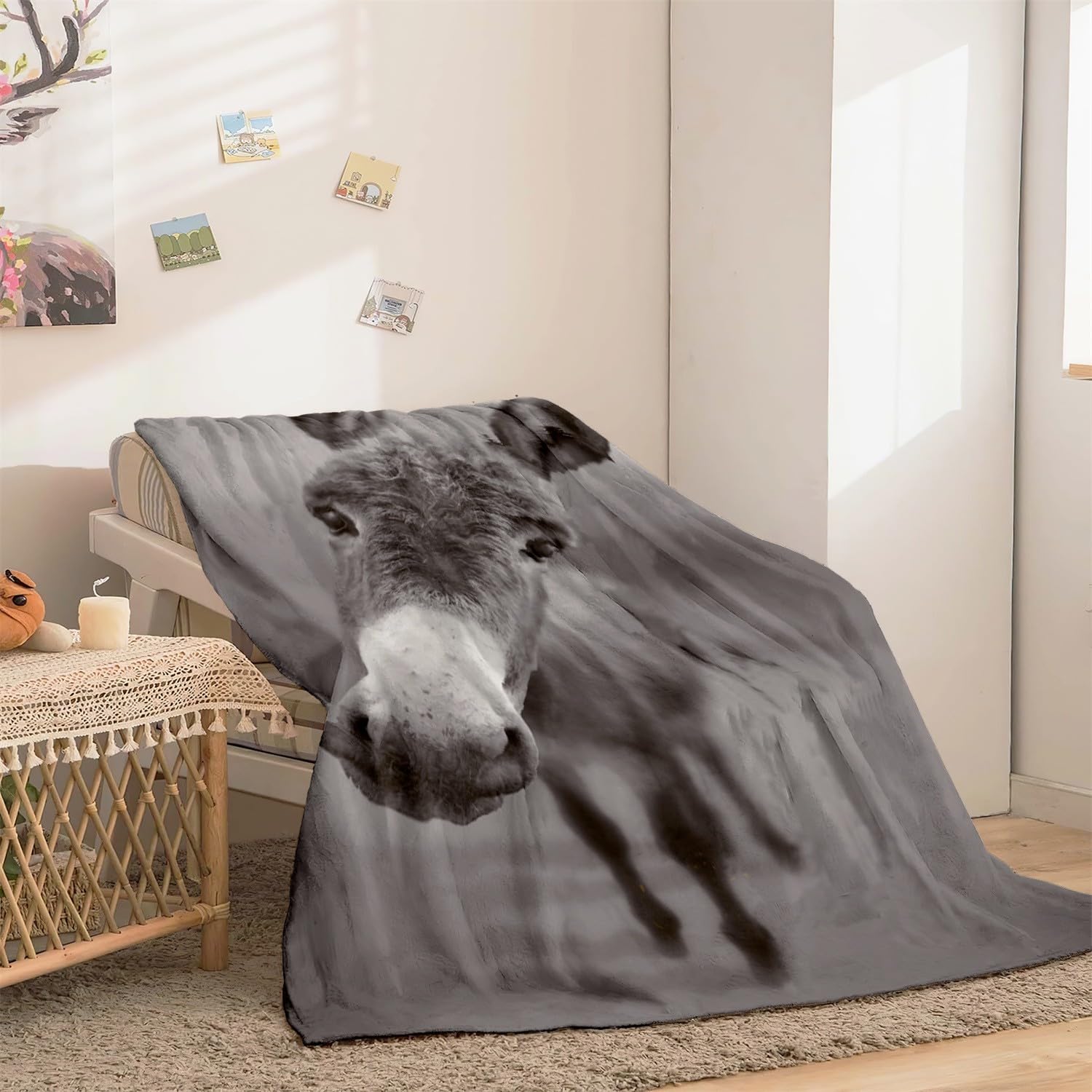 Roze Dier Hond Poot Gooien Deken, Pluizige Zachte Gezellige Deken Flanel Pluche Microvezel Bank Gooien Xu583