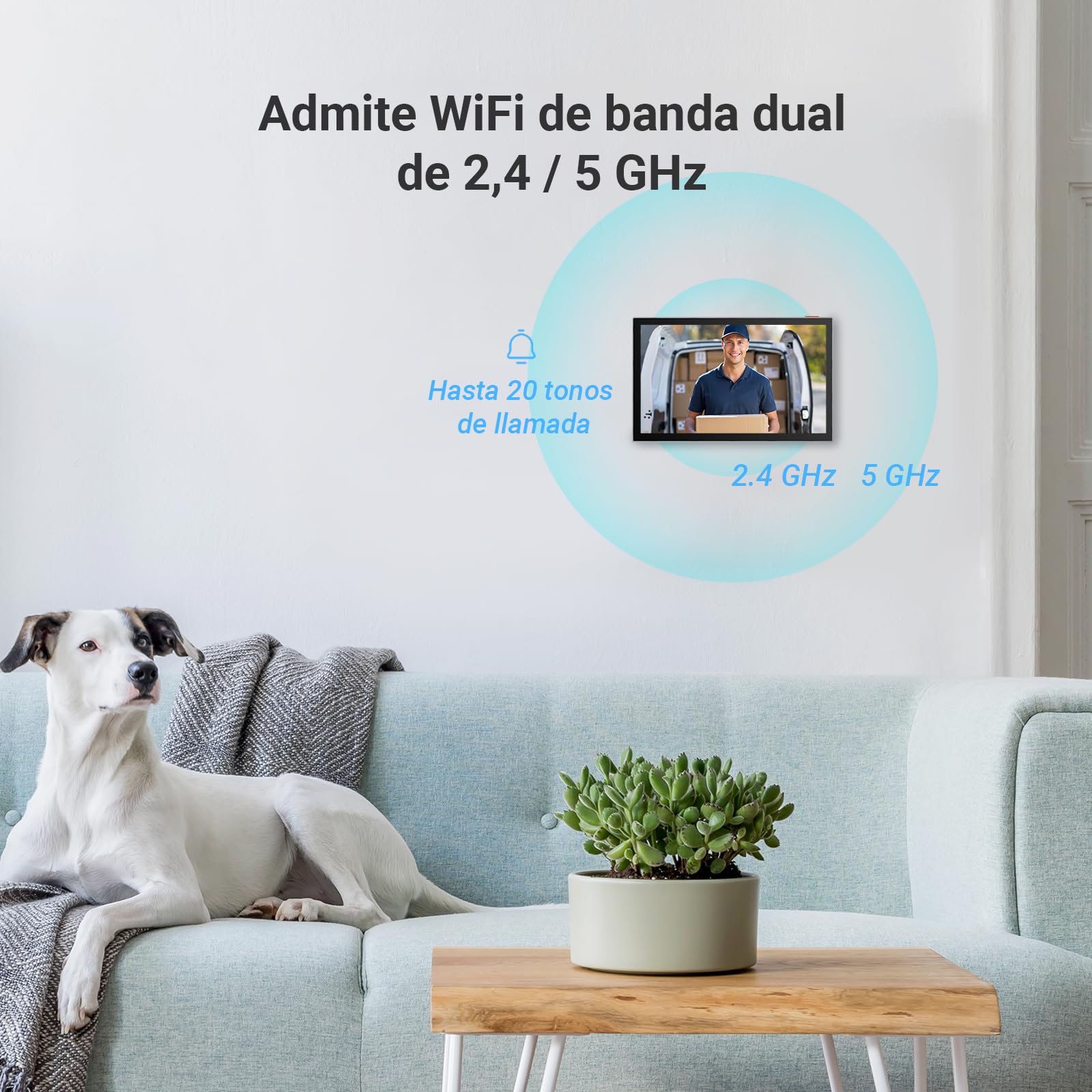 EZVIZ Videoportero WiFi Sistema de Intercomunicación 1080P, 7'' Monitor Táctil a Color,Timbre Video Mirilla 2 Hilos,Desbloqueo en Remoto,Audio Bidireccional,Doble Banda (2,4/5GHz), Diseño Delgado, CP5