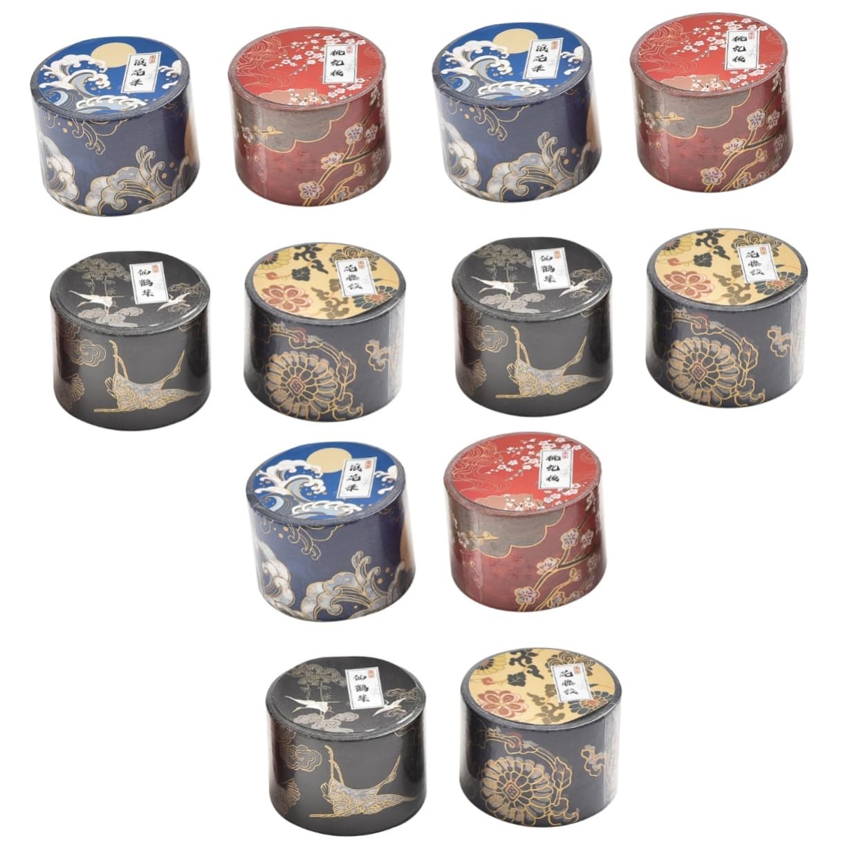 SEWACC 12rollen Washi Tape Mit Hot Stamping Design Pfirsichzweig Welle Blüte Dekoratives Klebeband Für Scrapbooking Journaling Und -projekte Für Kreative Bastelarbeiten