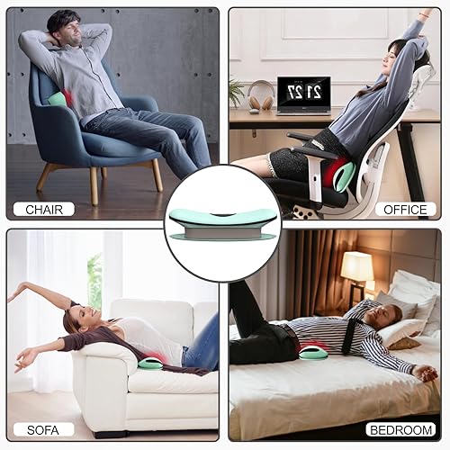 Miniatura 6 de Dispositivo de tracción lumbar, masajeador multifuncional de tracción de espalda baja con vibración de 3 niveles, relajador ajustable