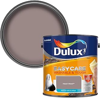 Dulux 5293134 Easycare Washable & Tough Matt Emulsion Paint For Walls And Ceilings - Heart Wood 2. 5 Litres