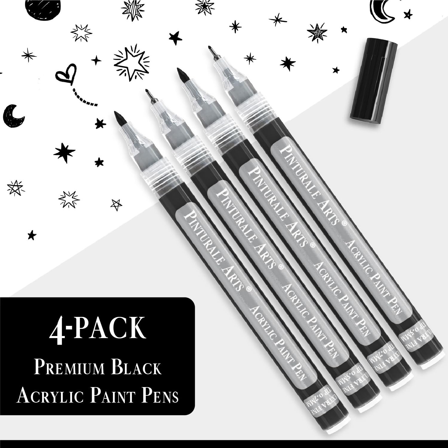 Pennarelli Acrilici Bianchi Doppia Punta - Set 4 Pezzi Per Decorazioni - Foto 2