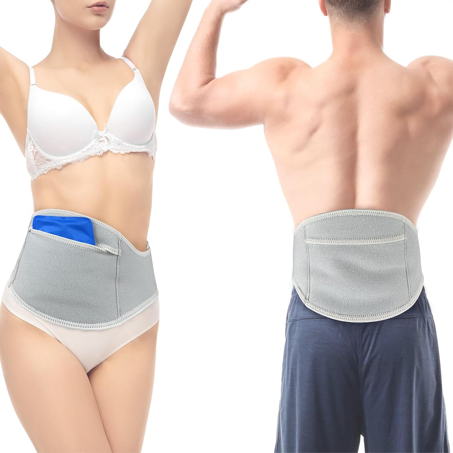 Castor Oil Compress Wrap for Back Pain Relief Innovative Design Organic Cotton Pack Comfort Flannel Castor Oil Pack with Pocket for Hot/Cold Pack Universal Fi